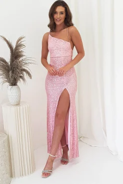 Sale Abella Sequin Maxi Gown | Baby Pink Lange Kleider|Maxikleider