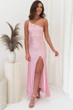 Sale Abella Sequin Maxi Gown | Baby Pink Lange Kleider|Maxikleider