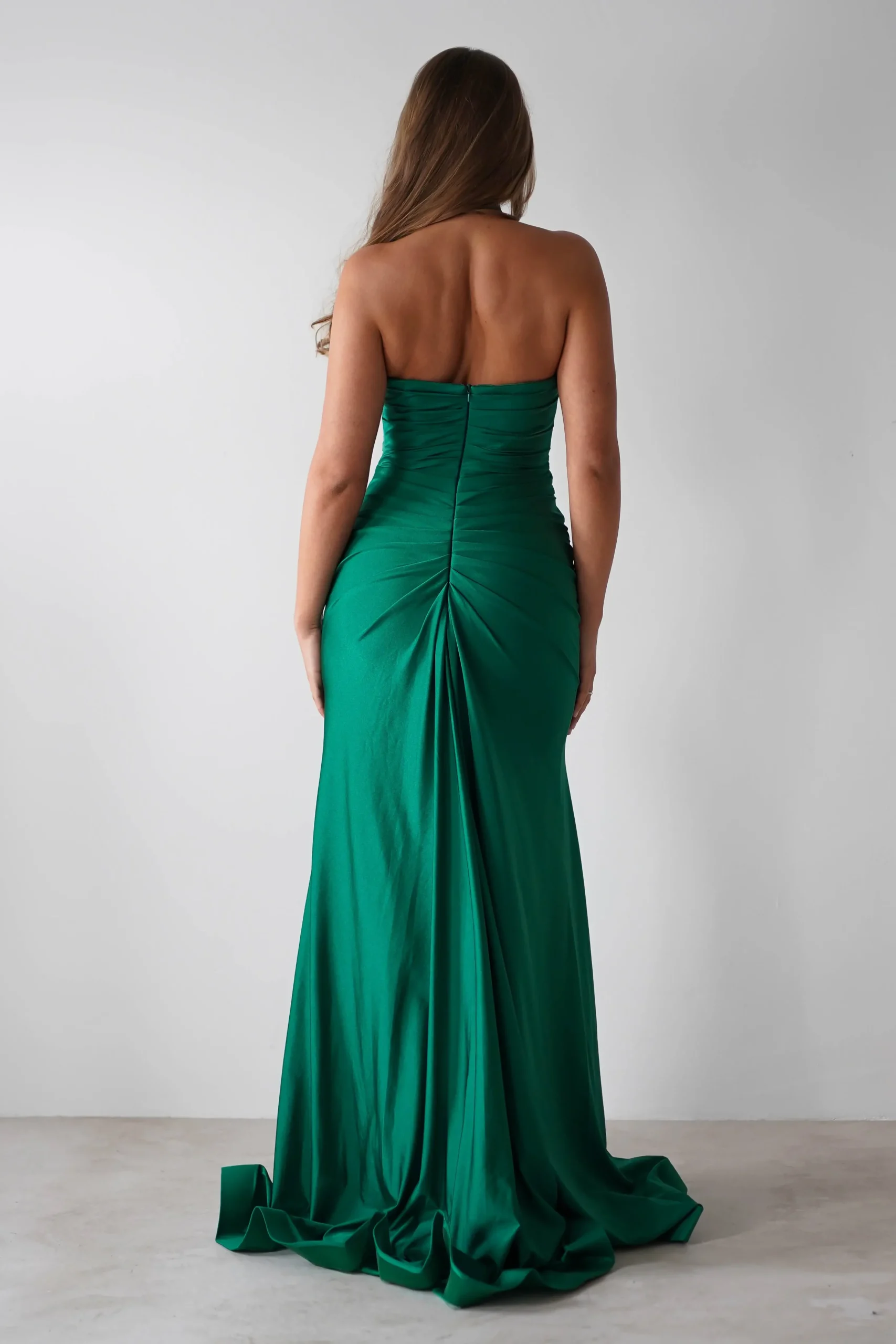 Fashion Adele Stretchy Halterneck Gown | Green Kleider Für Besondere Anlässe|Sommerkleider