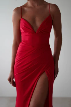 Best Aldina Soft Bodycon Dress | Red Kleider Für Besondere Anlässe|Sommerkleider