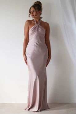 Discount Alice Satin Halterneck Gown | Rose Lange Kleider|Maxikleider