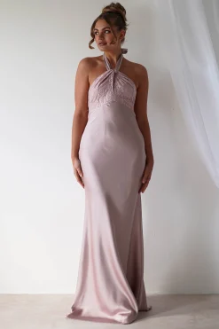Discount Alice Satin Halterneck Gown | Rose Lange Kleider|Maxikleider