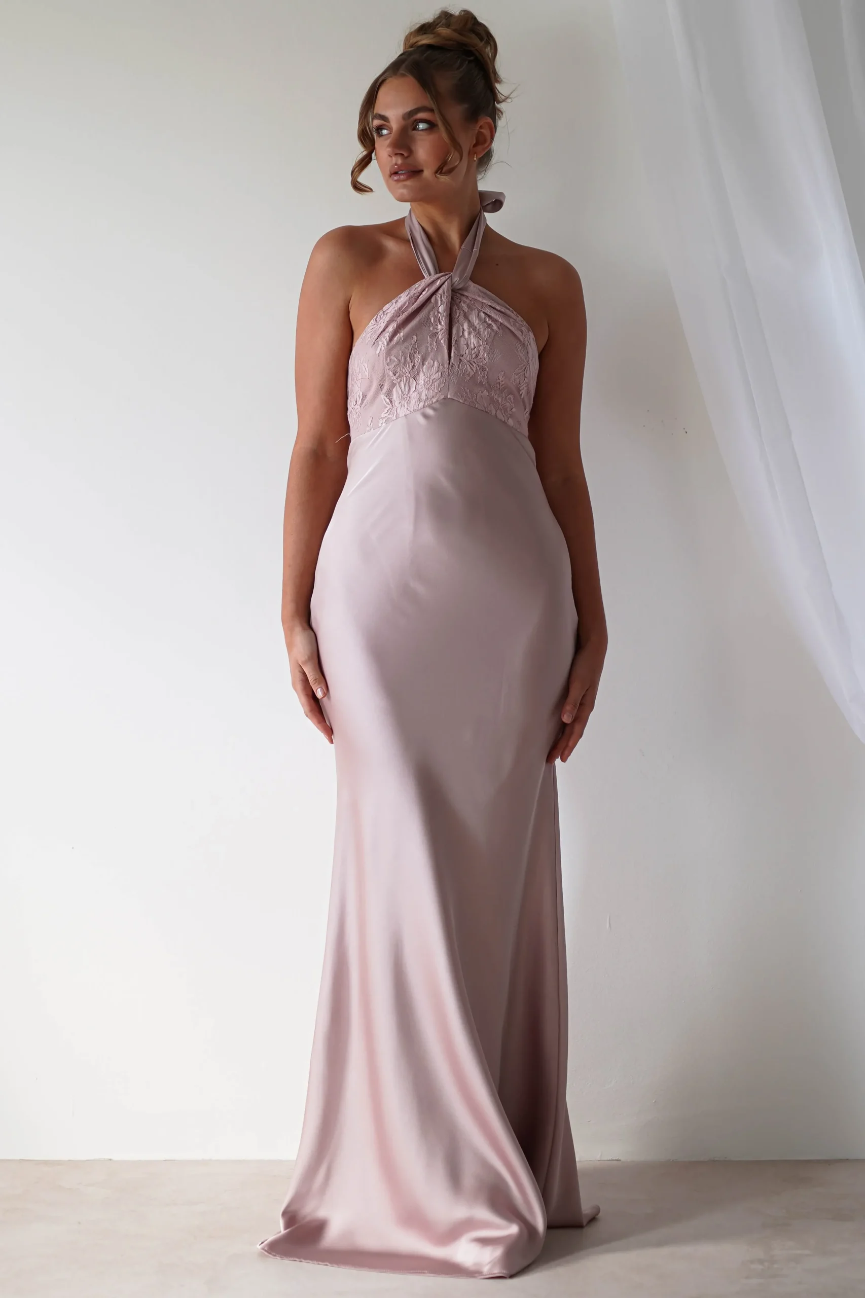 Discount Alice Satin Halterneck Gown | Rose Lange Kleider|Maxikleider