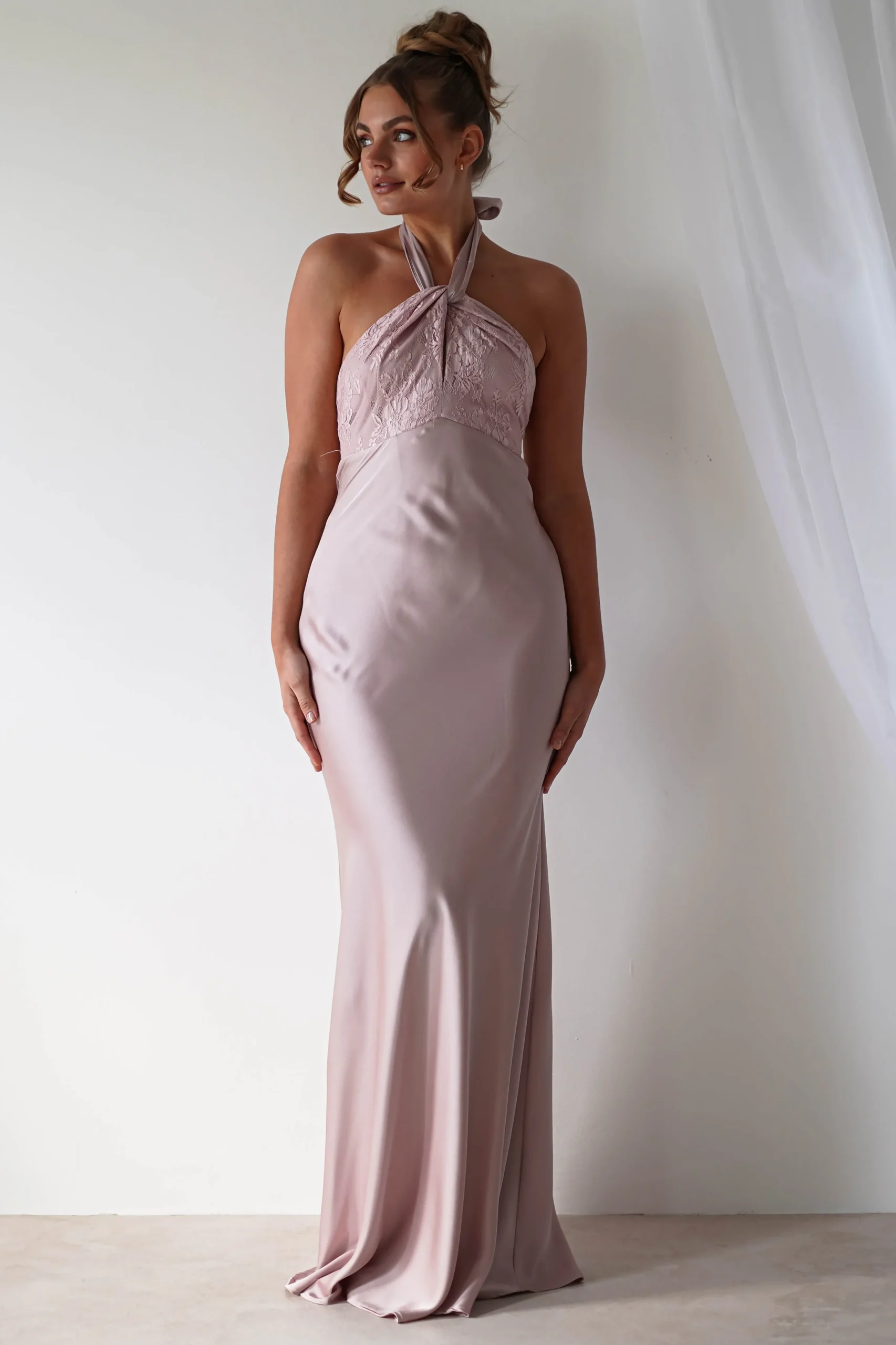 Discount Alice Satin Halterneck Gown | Rose Lange Kleider|Maxikleider