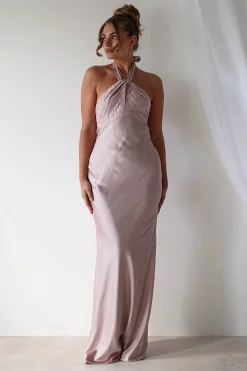 Discount Alice Satin Halterneck Gown | Rose Lange Kleider|Maxikleider