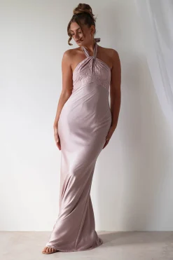 Discount Alice Satin Halterneck Gown | Rose Lange Kleider|Maxikleider
