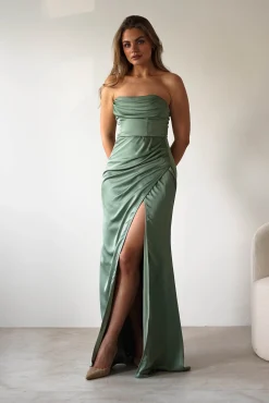 Sale Alyce Soft Satin Strapless Gown | Olive Lange Kleider|Maxikleider