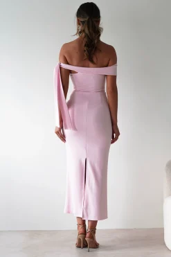 Sale Amalthea Off the Shoulder Midaxi | Pink Lange Kleider|Maxikleider