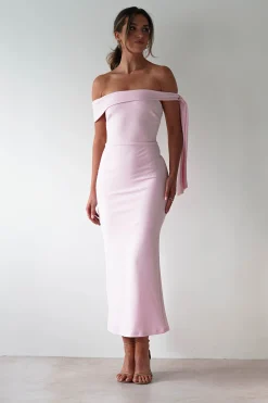 Sale Amalthea Off the Shoulder Midaxi | Pink Lange Kleider|Maxikleider