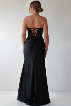 Clearance Andrina Rhinestone Strapless Gown | Black Sommerkleider|Sommerkleider