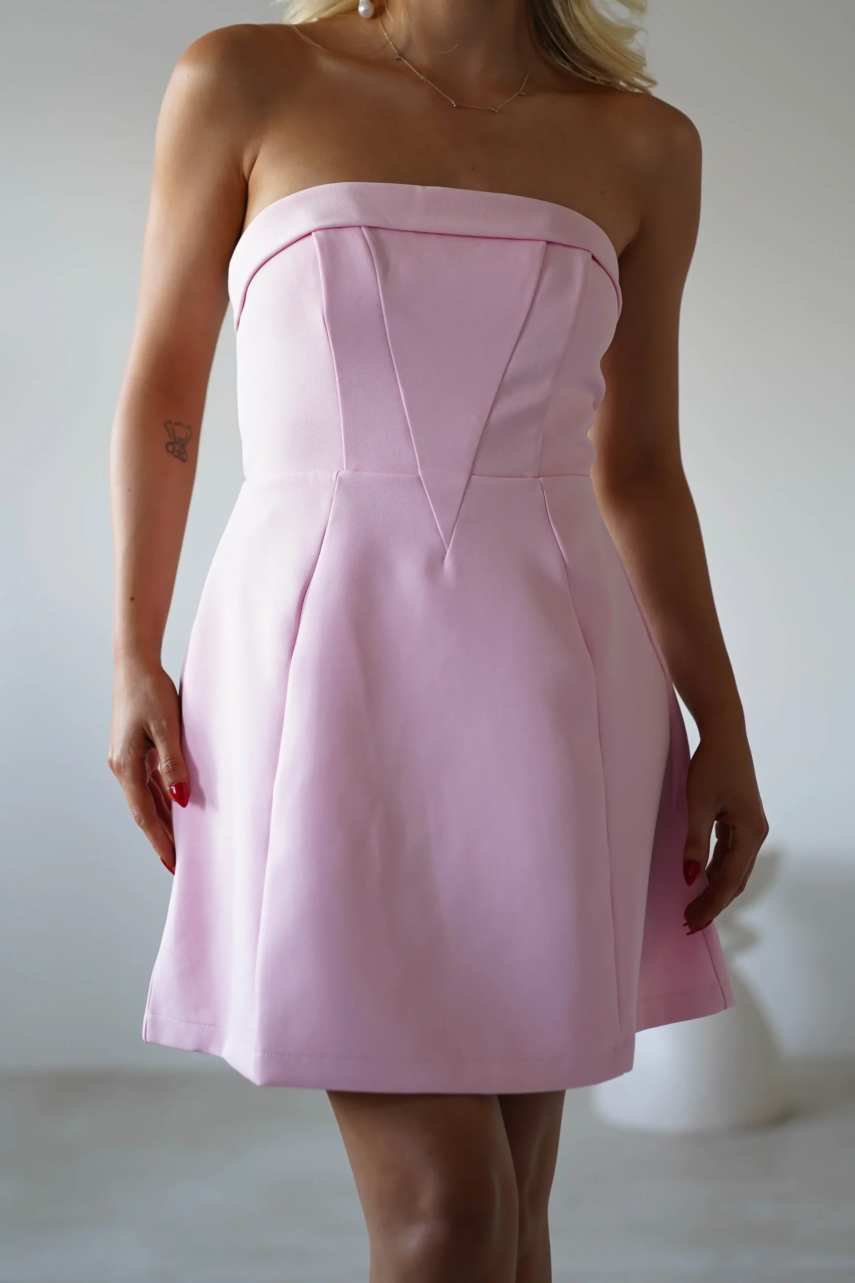 Discount Angelica Strapless Structured Mini Dress | Pink Kleider In Minilänge|Minikleider