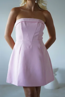 Discount Angelica Strapless Structured Mini Dress | Pink Kleider In Minilänge|Minikleider
