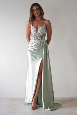 Best Annabel Embellished Bodycon Gown | Sage Ballkleider|Ballkleider