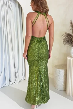 Clearance Arizona Bodycon Sequin Maxi Gown | Olive Lange Kleider|Maxikleider