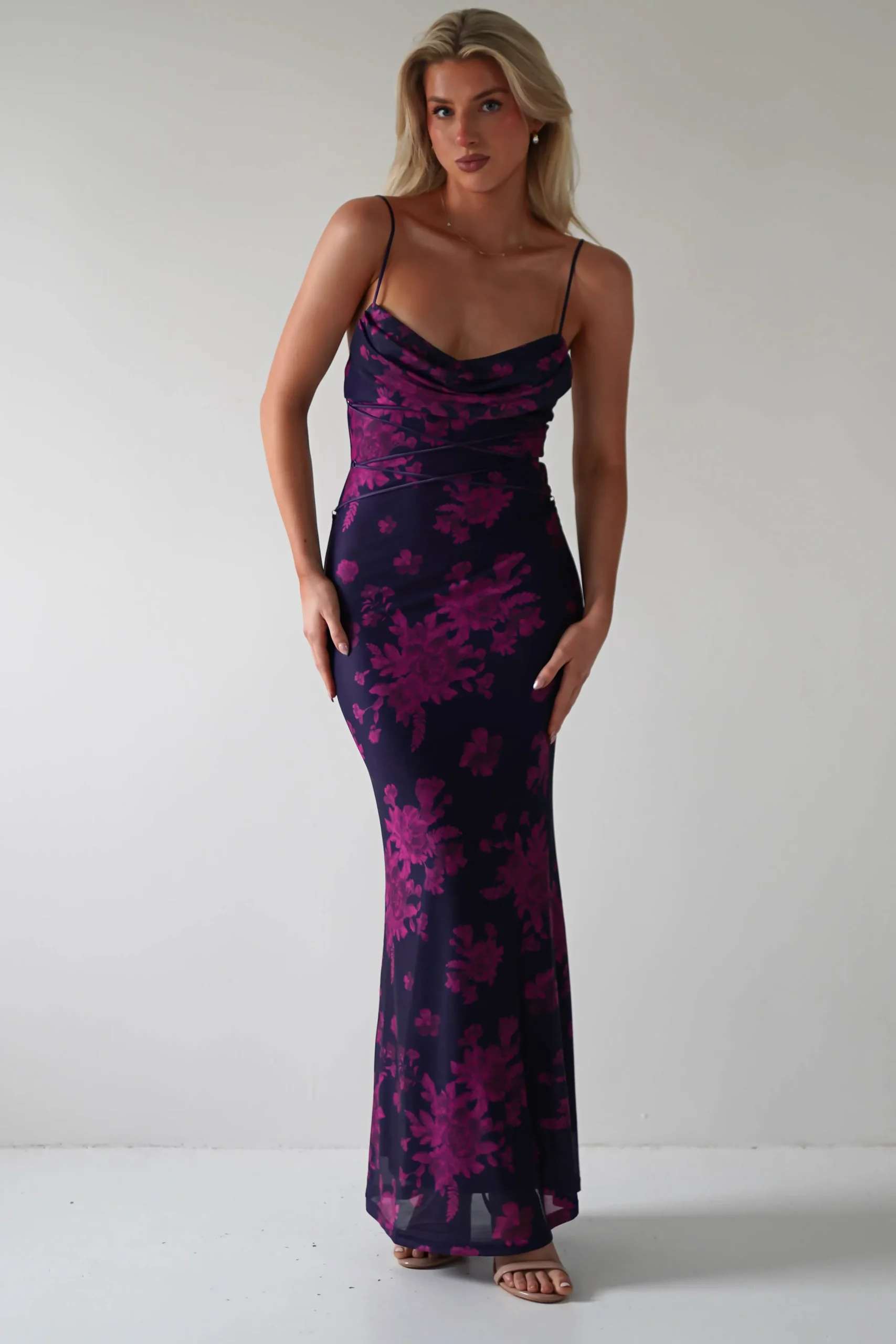 Best Audrie Bodycon Printed Maxi Dress | Grape Lange Kleider|Maxikleider