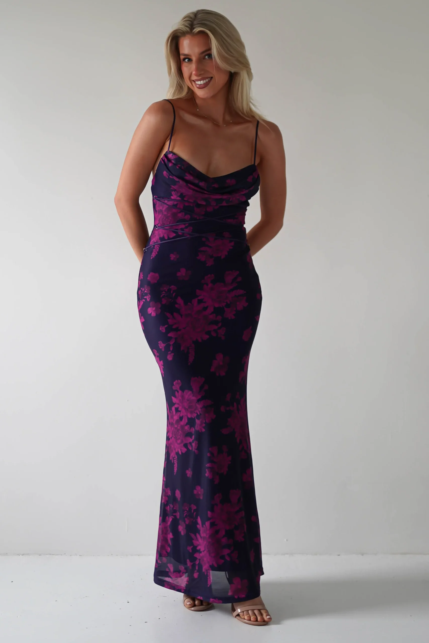 Best Audrie Bodycon Printed Maxi Dress | Grape Lange Kleider|Maxikleider