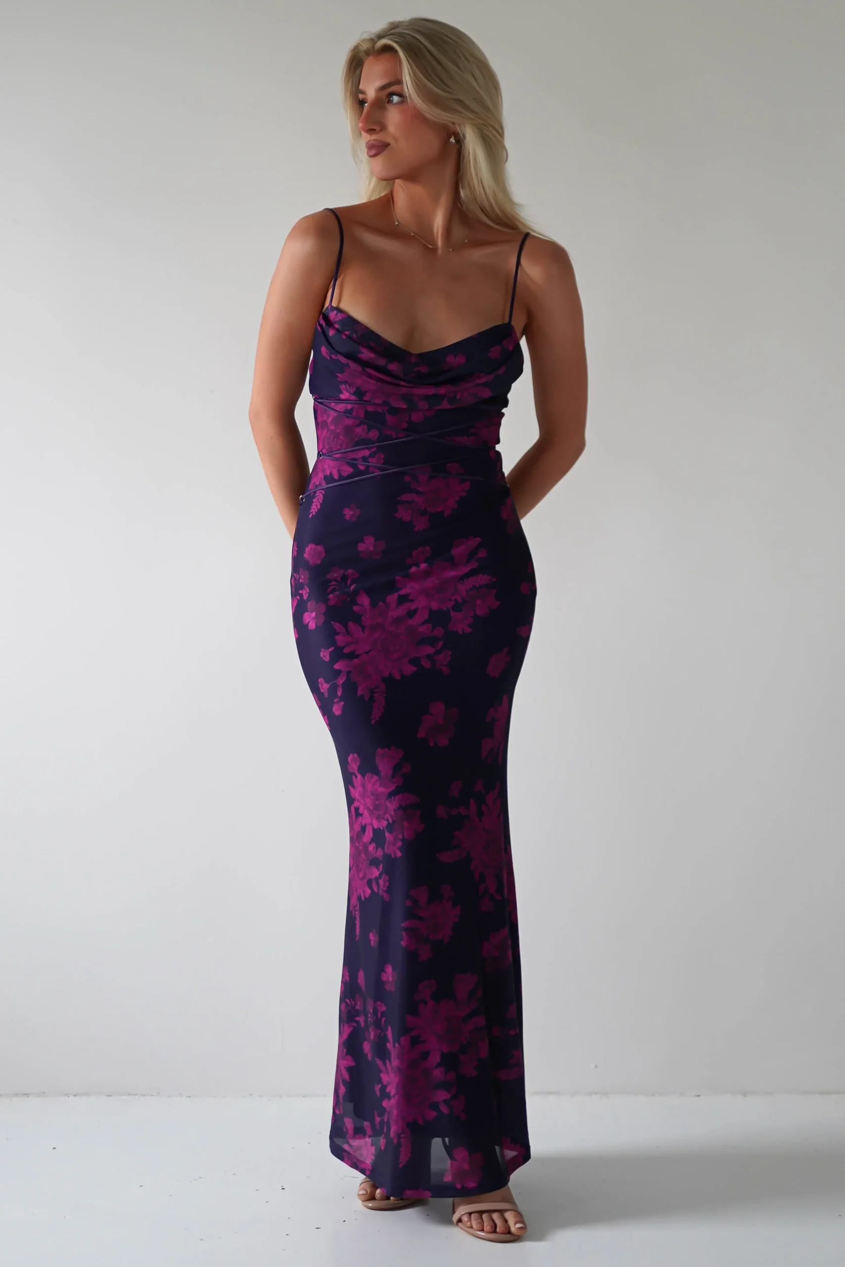 Best Audrie Bodycon Printed Maxi Dress | Grape Lange Kleider|Maxikleider