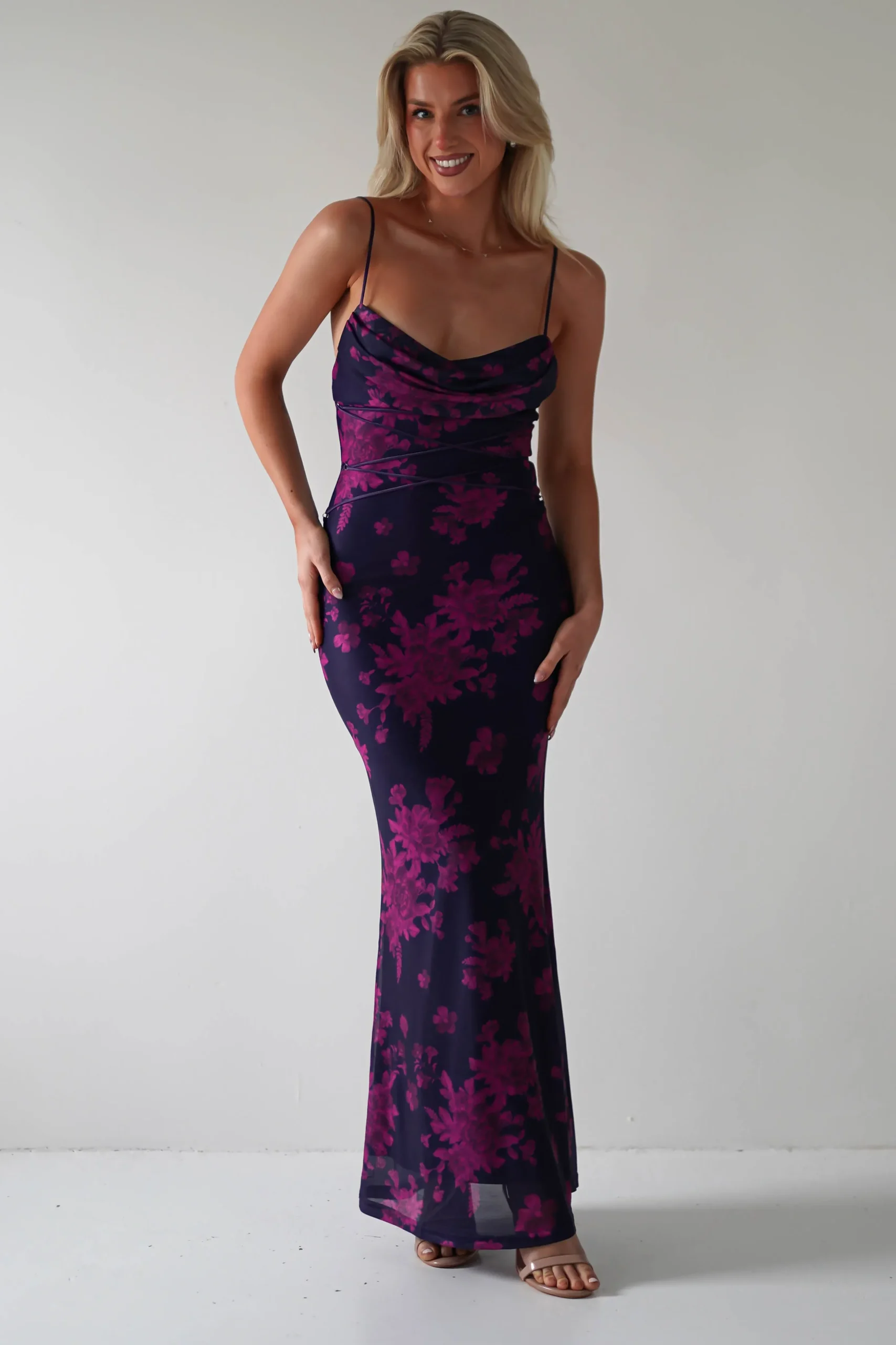 Best Audrie Bodycon Printed Maxi Dress | Grape Lange Kleider|Maxikleider