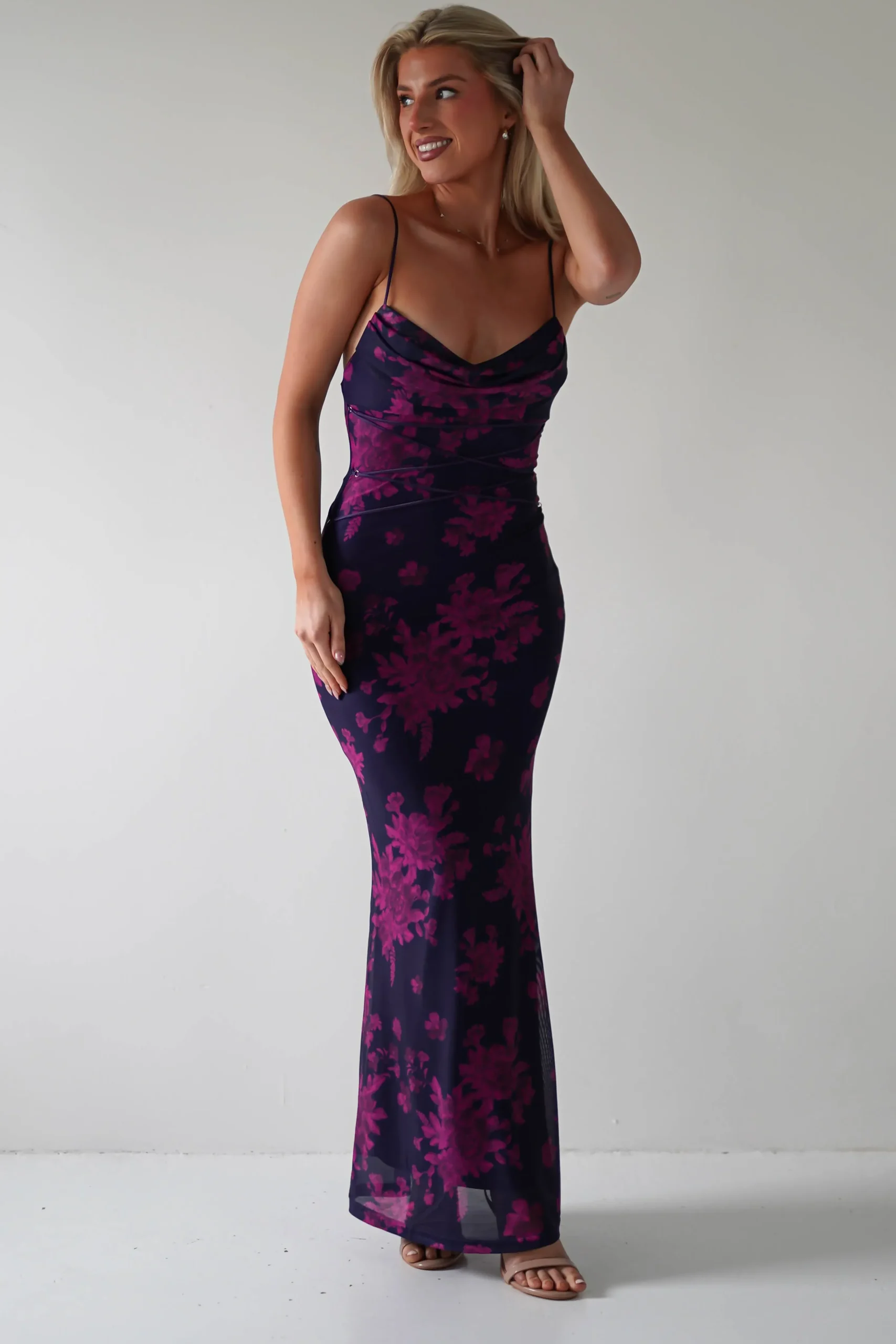 Best Audrie Bodycon Printed Maxi Dress | Grape Lange Kleider|Maxikleider