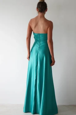 Outlet Ava Strapless Maxi Dress | Green Lange Kleider|Maxikleider