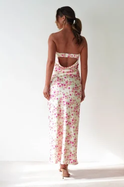 Discount Blossom Floral Print Maxi Dress | Yellow Sommerkleider|Sommerkleider