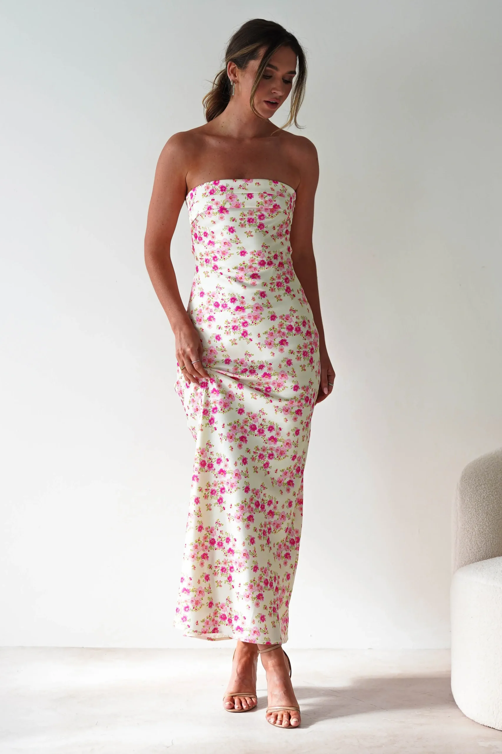 Discount Blossom Floral Print Maxi Dress | Yellow Sommerkleider|Sommerkleider