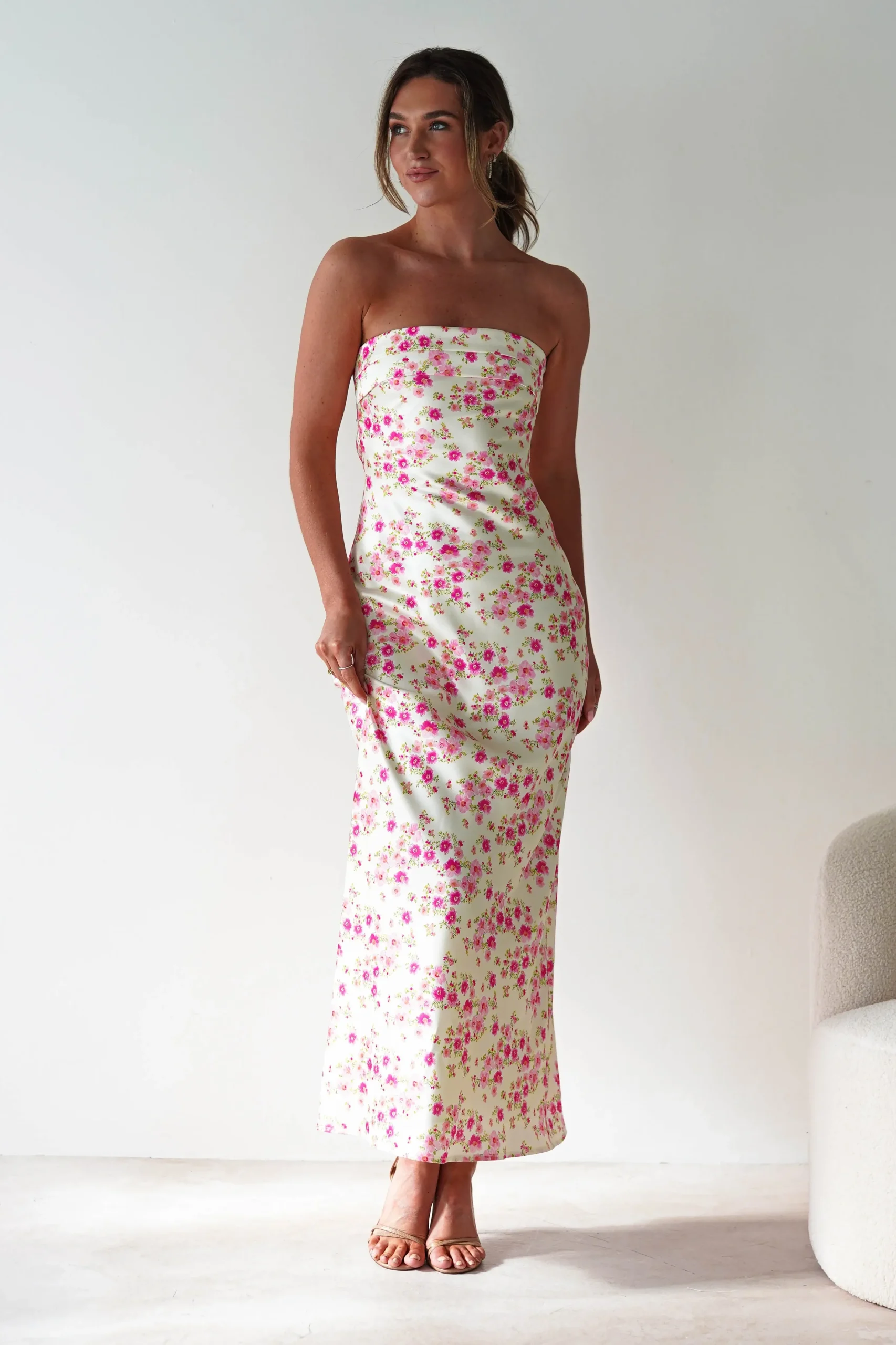 Discount Blossom Floral Print Maxi Dress | Yellow Sommerkleider|Sommerkleider