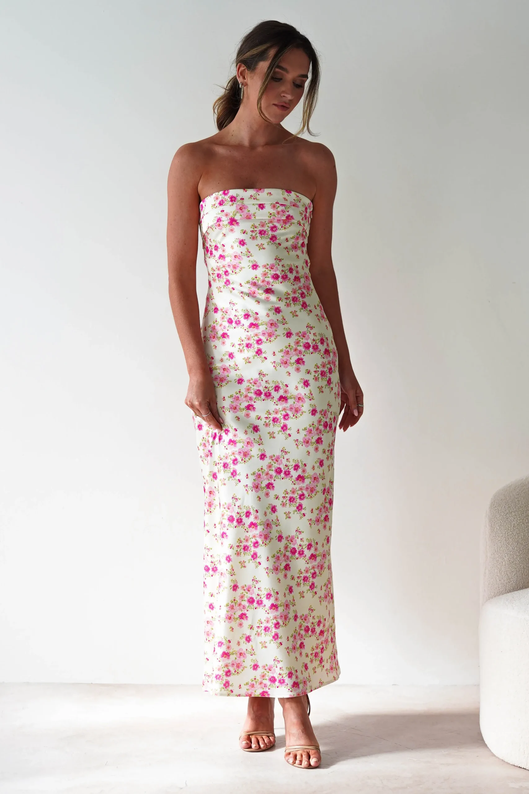 Discount Blossom Floral Print Maxi Dress | Yellow Sommerkleider|Sommerkleider