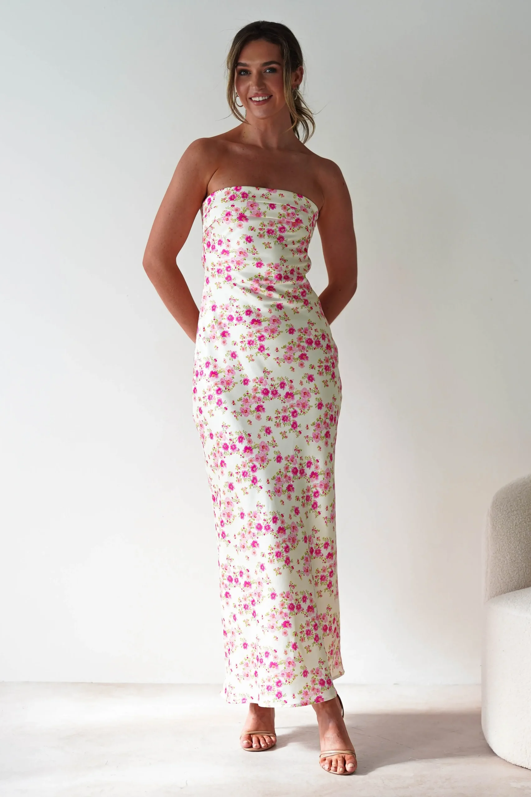Discount Blossom Floral Print Maxi Dress | Yellow Sommerkleider|Sommerkleider
