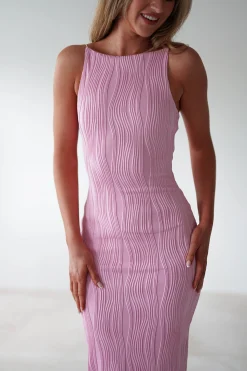 Discount Brighton Textured Bodycon Midaxi Dress | Pink Lange Kleider|Maxikleider