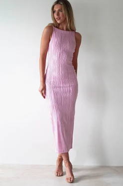 Discount Brighton Textured Bodycon Midaxi Dress | Pink Lange Kleider|Maxikleider