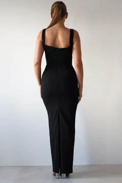 Outlet Brooke Square Neck Maxi Dress | Black Lange Kleider|Maxikleider