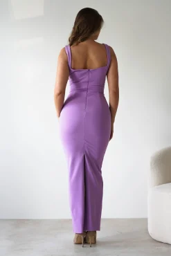New Brooke Square Neck Maxi Dress | Lilac Lange Kleider|Maxikleider