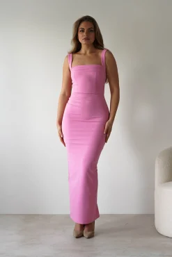 Discount Brooke Square Neck Maxi Dress | Pink Lange Kleider|Maxikleider