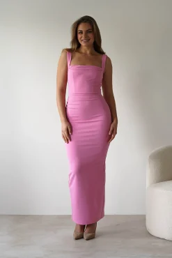 Discount Brooke Square Neck Maxi Dress | Pink Lange Kleider|Maxikleider