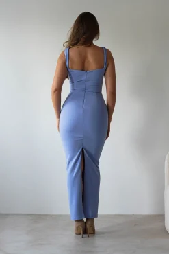 Sale Brooke Square Neck Maxi Dress | Blue Lange Kleider|Maxikleider