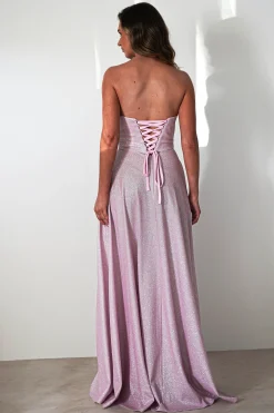 Fashion Cassia Strapless Glitter Aline Gown | Pink Sommerkleider|Sommerkleider