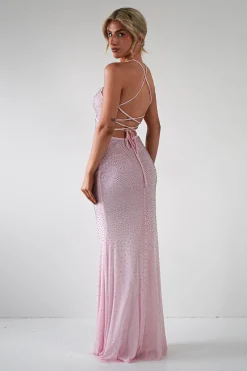 Online Cataleya Rhinestone Bodycon Gown | Pink Sommerkleider|Sommerkleider