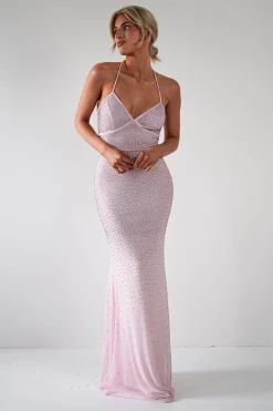 Online Cataleya Rhinestone Bodycon Gown | Pink Sommerkleider|Sommerkleider