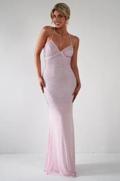 Online Cataleya Rhinestone Bodycon Gown | Pink Sommerkleider|Sommerkleider