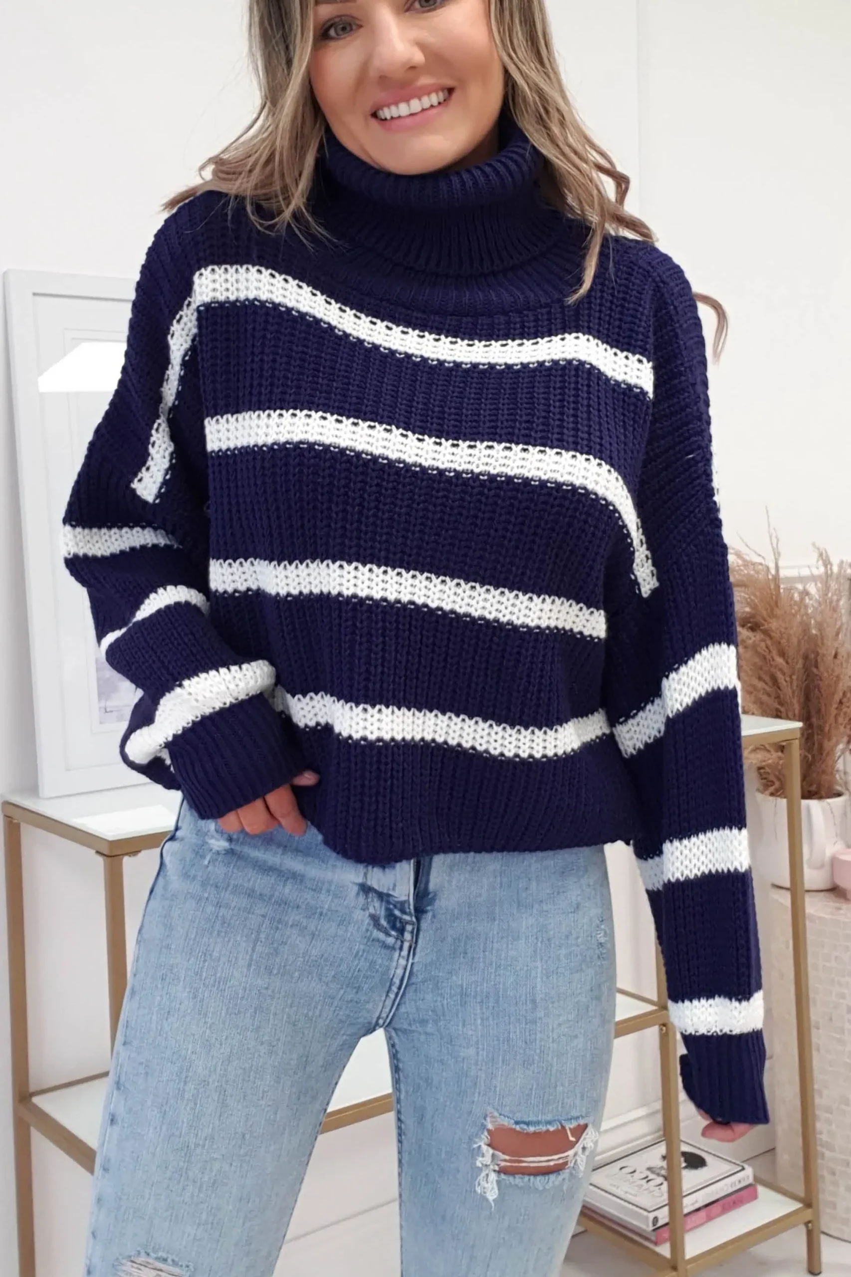 Clearance Catalina Striped Jumper | Navy Strickwaren|Pullover Und Strickjacken