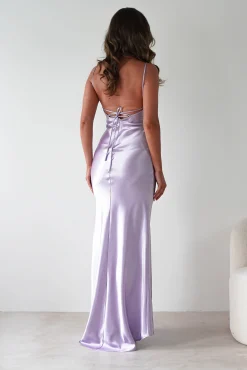 Best Celinee Satin Maxi Gown | Lilac Lange Kleider|Maxikleider