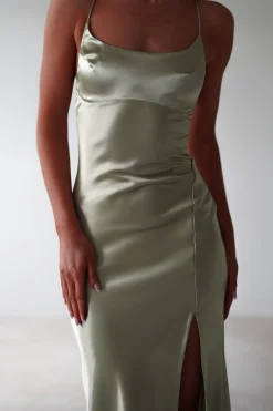 Discount Celinee Satin Maxi Gown | Sage Lange Kleider|Maxikleider