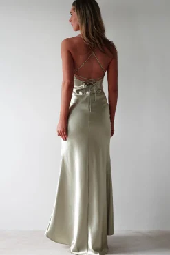 Discount Celinee Satin Maxi Gown | Sage Lange Kleider|Maxikleider