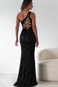 Outlet Charley Sequin Bodycon Gown | Black Kleider Für Besondere Anlässe|Sommerkleider