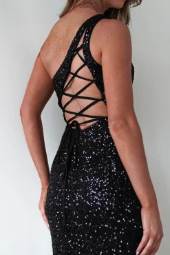 Outlet Charley Sequin Bodycon Gown | Black Kleider Für Besondere Anlässe|Sommerkleider
