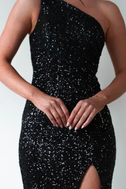 Outlet Charley Sequin Bodycon Gown | Black Kleider Für Besondere Anlässe|Sommerkleider