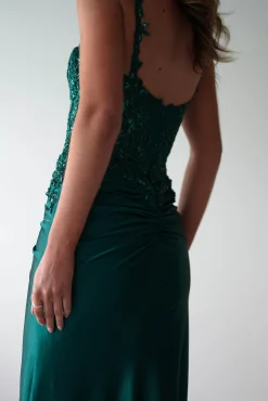 Clearance Cindy Pleated Bodice Gown | Emerald Green Kleider Für Besondere Anlässe|Ballkleider