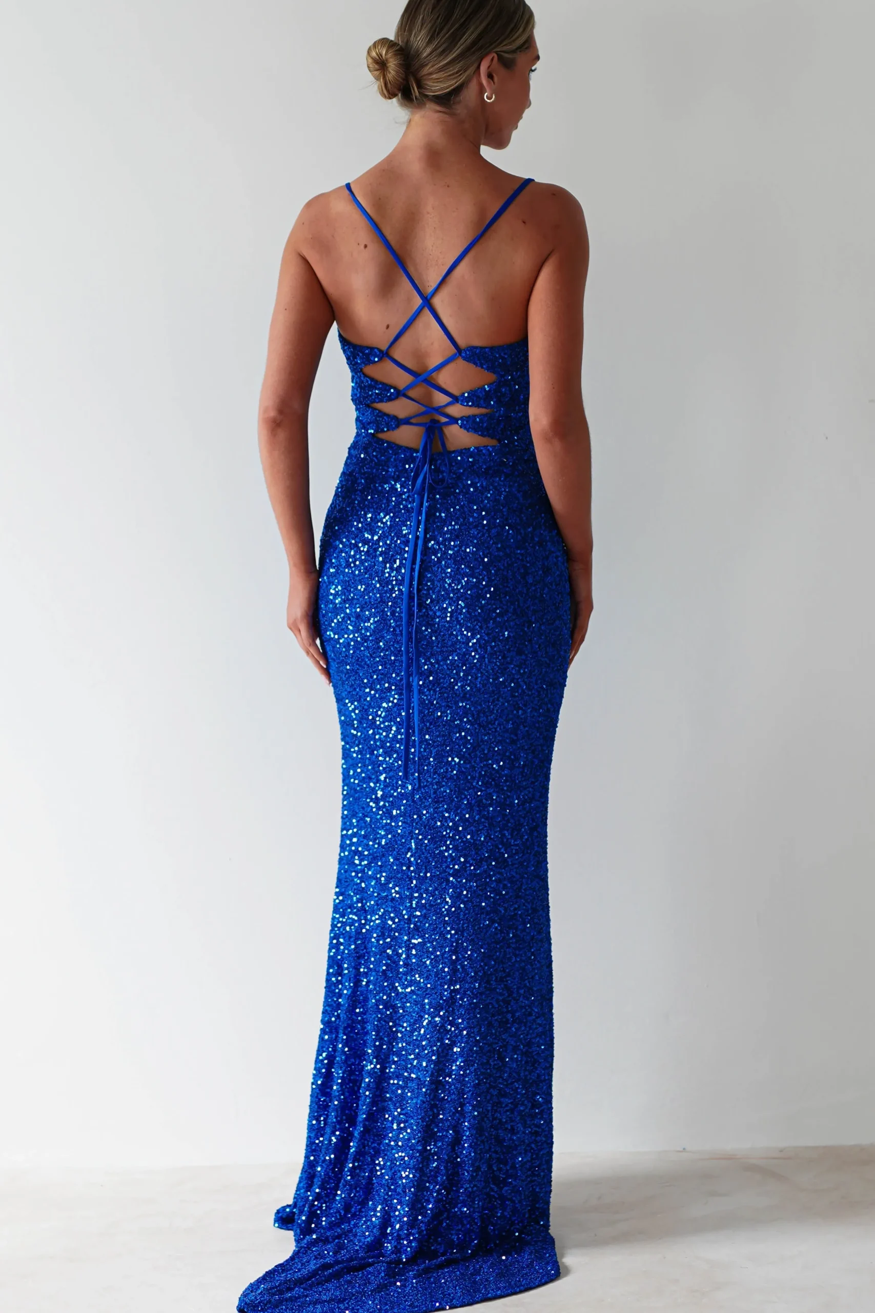 Fashion Clarisse Bodycon Sequin Gown | Royal Blue Lange Kleider|Maxikleider
