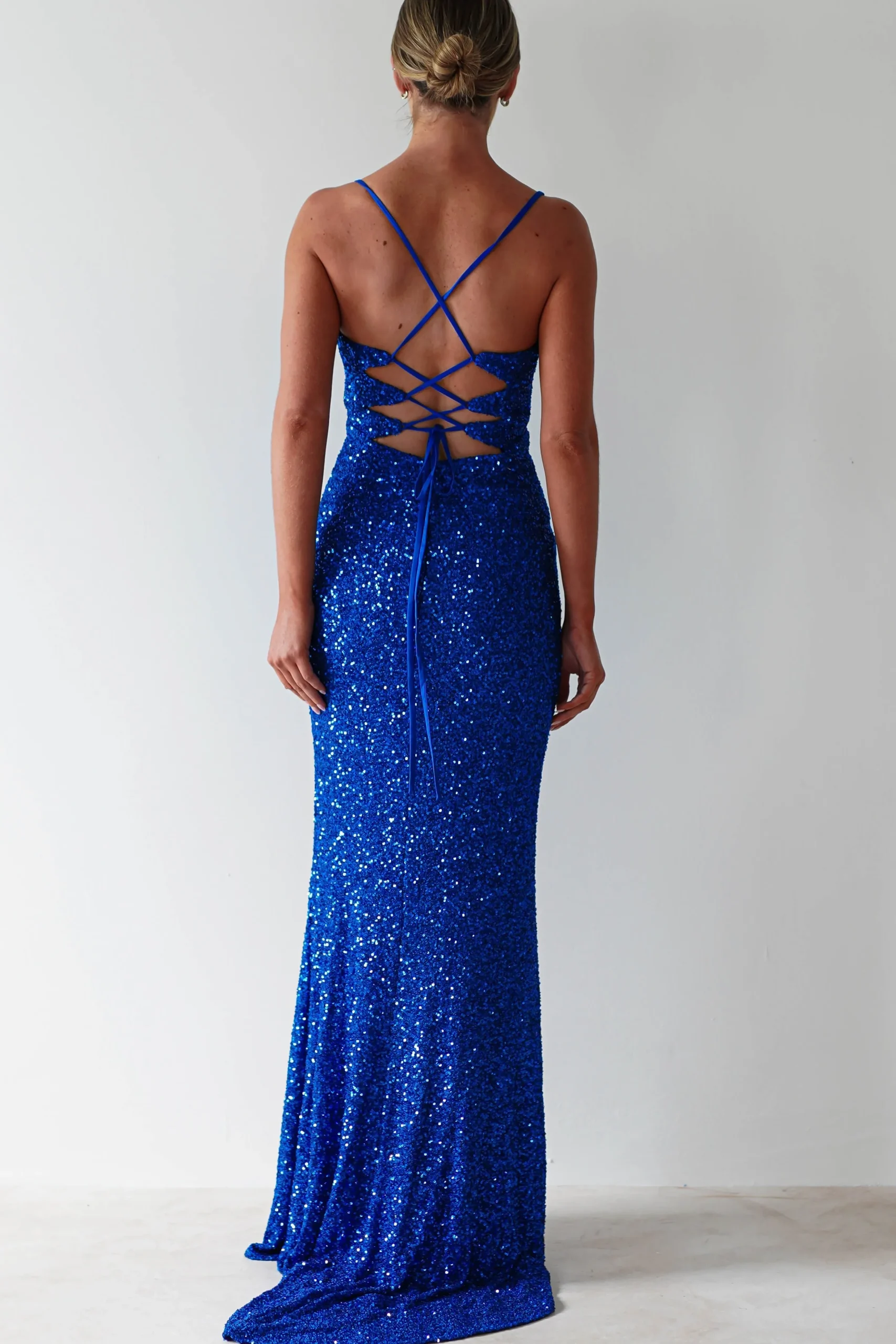 Fashion Clarisse Bodycon Sequin Gown | Royal Blue Lange Kleider|Maxikleider
